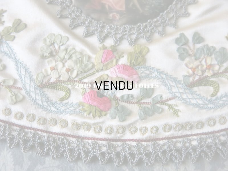 画像6: 19世紀 アンティーク シルク製 ロココ調 オモニエール