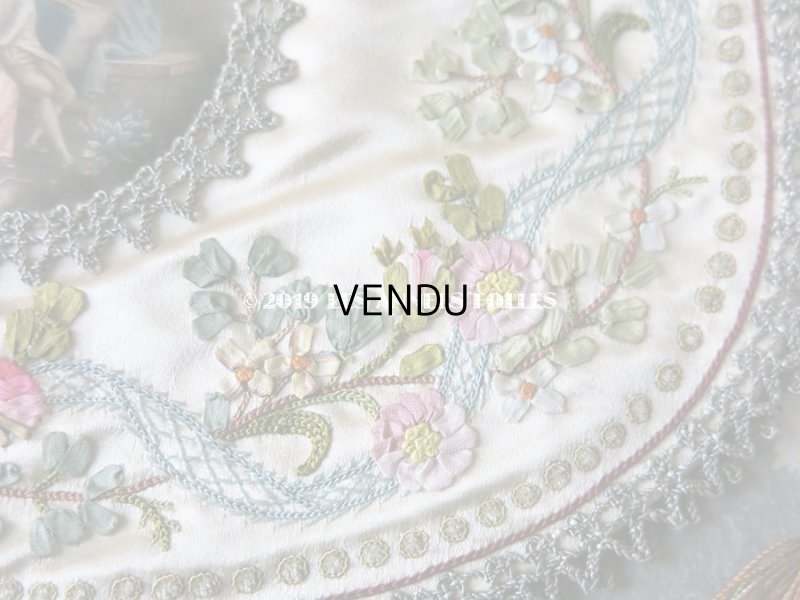 画像7: 19世紀 アンティーク シルク製 ロココ調 オモニエール