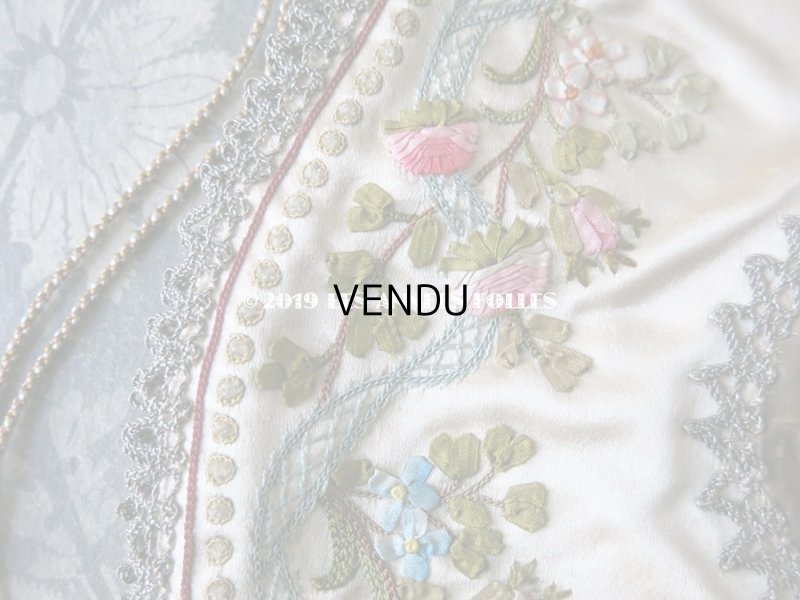 画像4: 19世紀 アンティーク シルク製 ロココ調 オモニエール