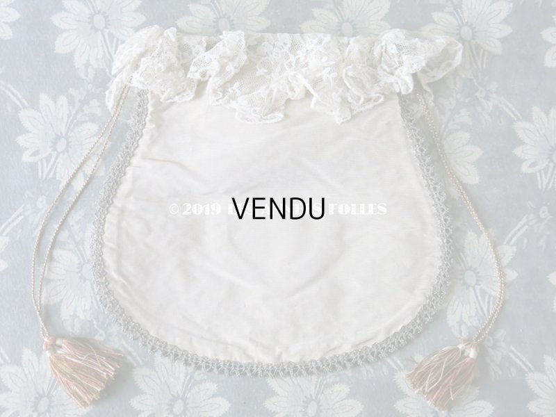 画像10: 19世紀 アンティーク シルク製 ロココ調 オモニエール