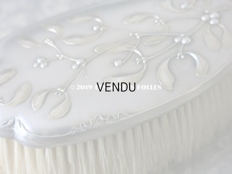 画像6: 19世紀末 アンティーク シルバー製 CHARLES MURAT ヤドリギのヘアーブラシ 