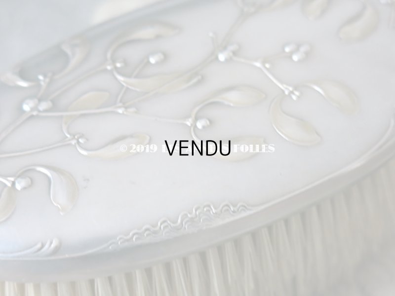 画像8: 19世紀末 アンティーク シルバー製 CHARLES MURAT ヤドリギのヘアーブラシ 