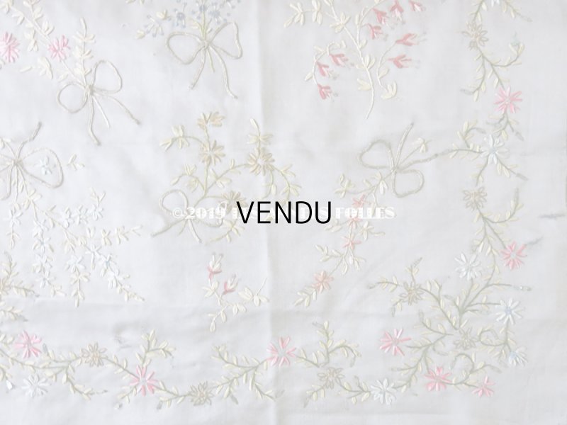 画像13: 19世紀 アンティーク リボン刺繍のパネル ファブリック