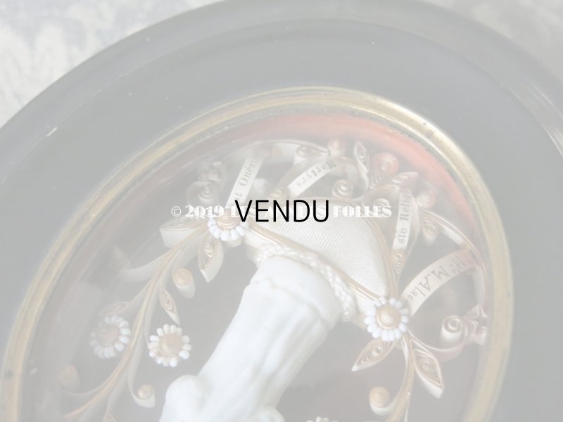 画像6: 19世紀 アンティーク ルリケール 聖遺物のガラスフレーム  聖人の遺品