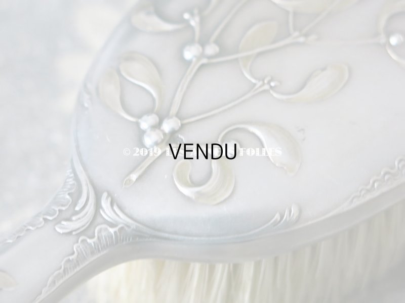 画像7: 19世紀末 アンティーク シルバー製 CHARLES MURAT ヤドリギのヘアーブラシ 