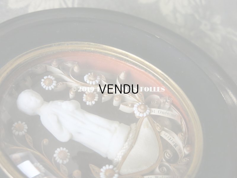 画像5: 19世紀 アンティーク ルリケール 聖遺物のガラスフレーム  聖人の遺品