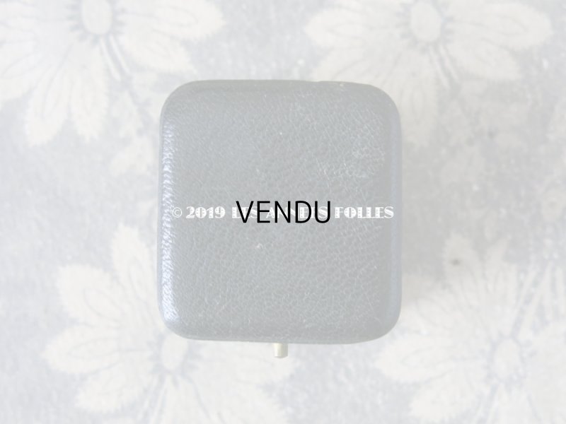 画像4: アンティーク ジュエリーボックス 本革製 黒 リングボックス