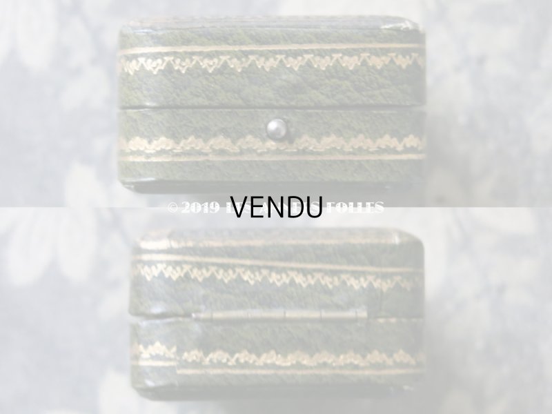 画像5: アンティーク ジュエリーボックス 金彩入り グリーン