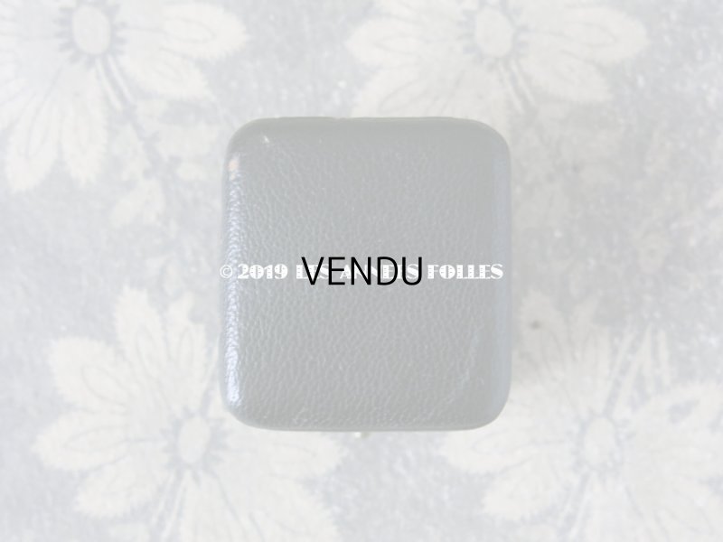 画像3: アンティーク ジュエリーボックス 本革製 黒 リングボックス