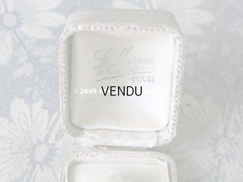 画像7: アンティーク ジュエリーボックス 金彩入り グレー リングボックス