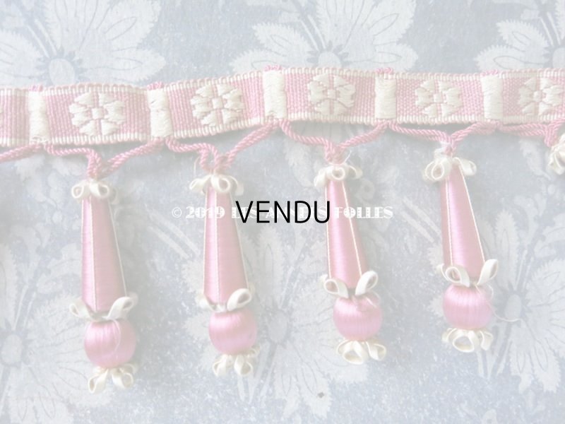 画像5: 19世紀 ナポレオン3世時代 アンティーク パスマントリー ピンク ポンポン