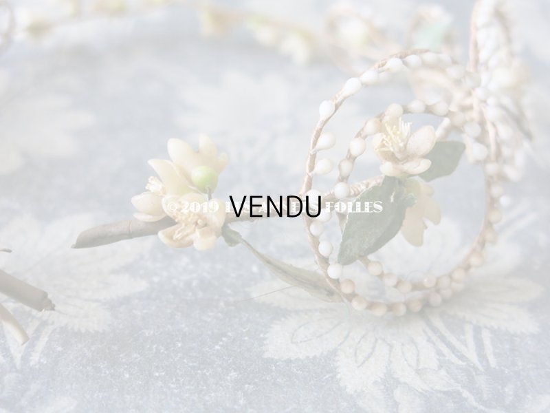 画像11: アンティーク ワックスフラワーのヘッドリース ウェディング 結婚式 ティアラ