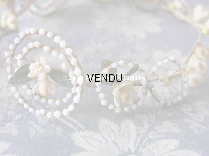 画像9: アンティーク ワックスフラワーのヘッドリース ウェディング 結婚式 ティアラ