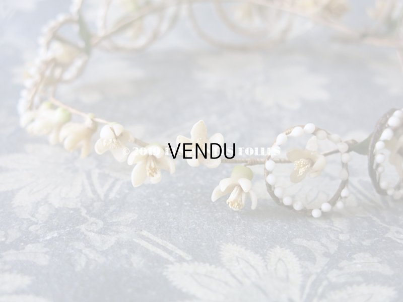 画像7: アンティーク ワックスフラワーのヘッドリース ウェディング 結婚式 ティアラ