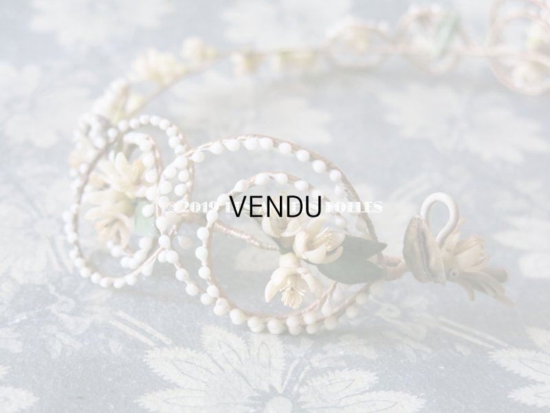 画像5: アンティーク ワックスフラワーのヘッドリース ウェディング 結婚式 ティアラ