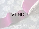 未使用 19世紀末 アンティーク シルク製 幅広 ベルベットのリボン 紫  1.2〜5.5m 幅5.9cm 