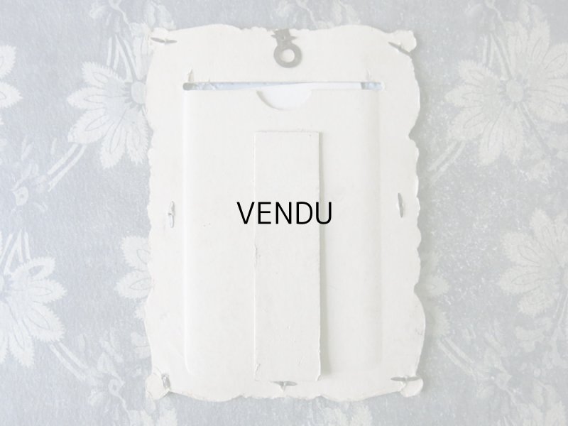 画像7: アンティーク セルロイドのフォトフレーム 薄紫色の菫