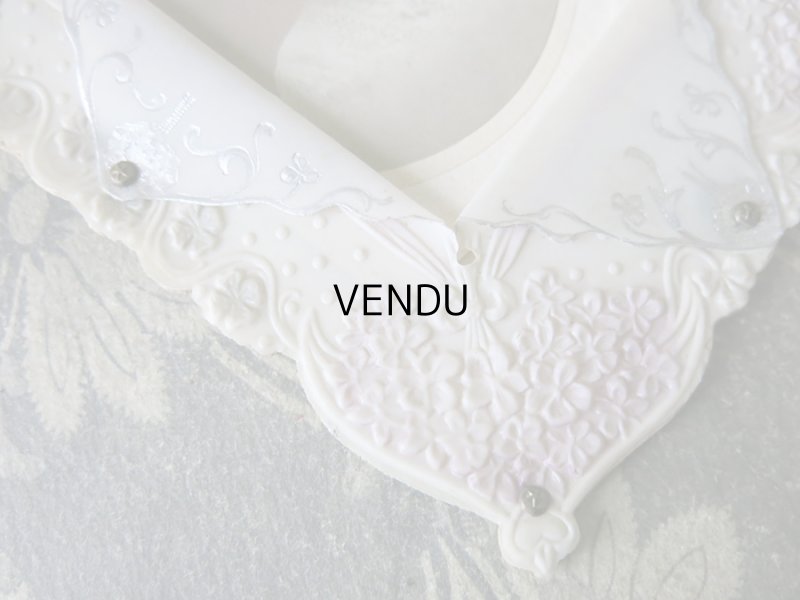 画像6: アンティーク セルロイドのフォトフレーム 薄紫色の菫