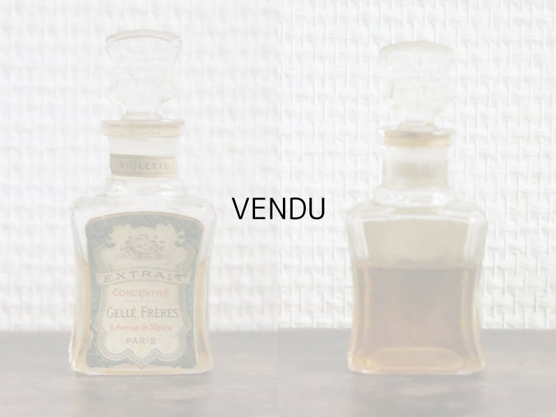 画像5:  アンティーク パフュームボトル 箱入り EXTRAIT CONCENTRE VIOLETTE - GELLE FRERES PARIS -