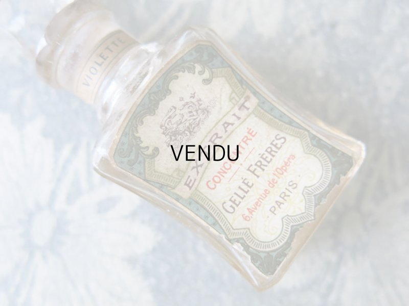 画像7:  アンティーク パフュームボトル 箱入り EXTRAIT CONCENTRE VIOLETTE - GELLE FRERES PARIS -