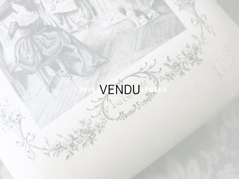 画像7: アンティーク シルク製 ドラジェのボックス 薔薇とリボンのガーランド LA TOILETTE HELENE