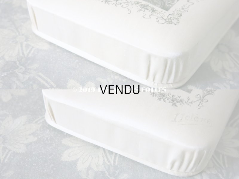 画像9: アンティーク シルク製 ドラジェのボックス 薔薇とリボンのガーランド LA TOILETTE HELENE