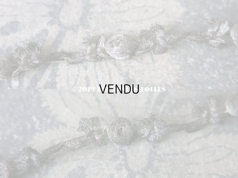 画像4: 1920年代 アンティーク メタル製 薔薇のロココトリム ロココリボン