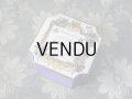 未使用 アンティーク 菫のパウダーボックス POUDRE DE RIZ VIOLETTE EMPIRE - PARFUMERIE ERIZMA PARIS -