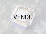 未使用 アンティーク 菫のパウダーボックス POUDRE DE RIZ VIOLETTE EMPIRE - PARFUMERIE ERIZMA PARIS -