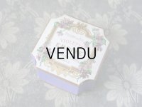 未使用 アンティーク 菫のパウダーボックス POUDRE DE RIZ VIOLETTE EMPIRE - PARFUMERIE ERIZMA PARIS -