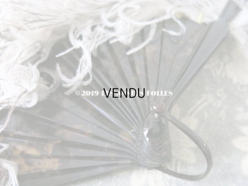 画像4: 1900年代 アンティーク フェザーのファン フェザー＆べっ甲柄のベークライト製