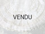 アンティーク  リボンとレースのフリル ハンキーケース 淡いピンク＆オフホワイト ハンカチ用ポシェット 