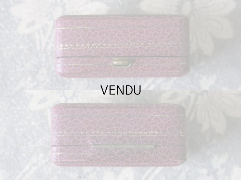 画像5: アンティーク ジュエリーボックス 金彩入り パープル