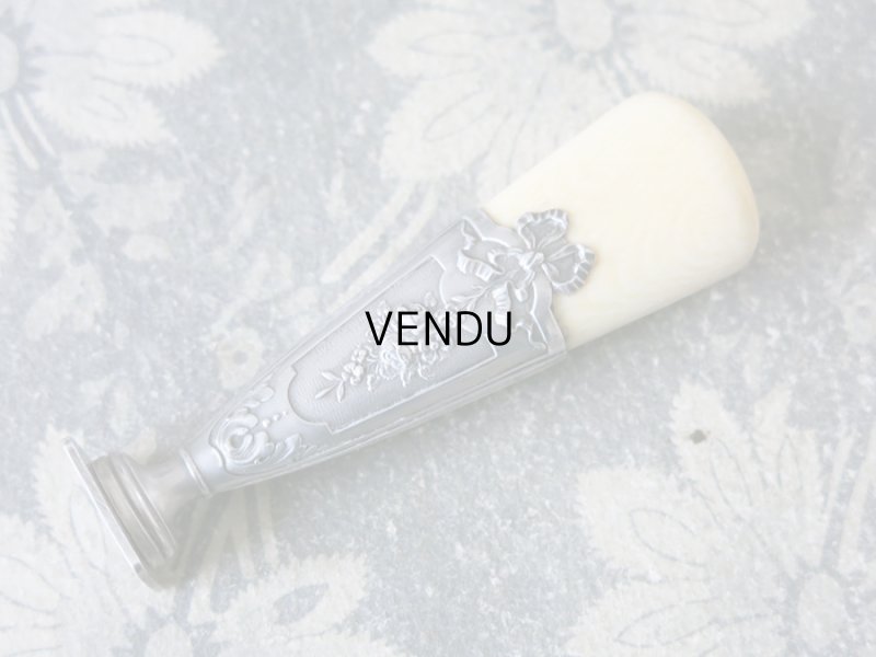 画像4: 1920年代 アンティーク シルバー製 リボン&薔薇のブーケ シーリングスタンプ