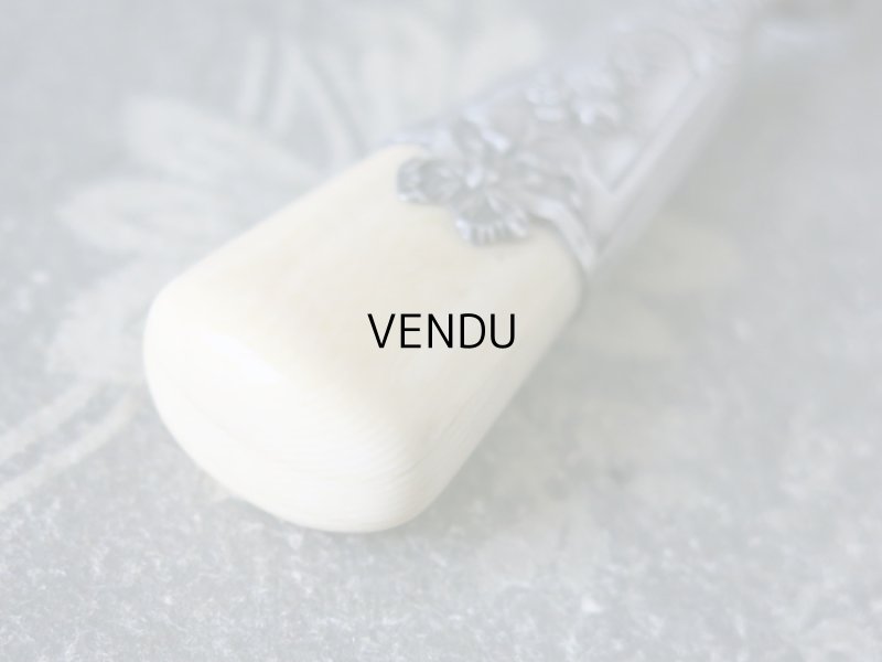 画像9: 1920年代 アンティーク シルバー製 リボン&薔薇のブーケ シーリングスタンプ