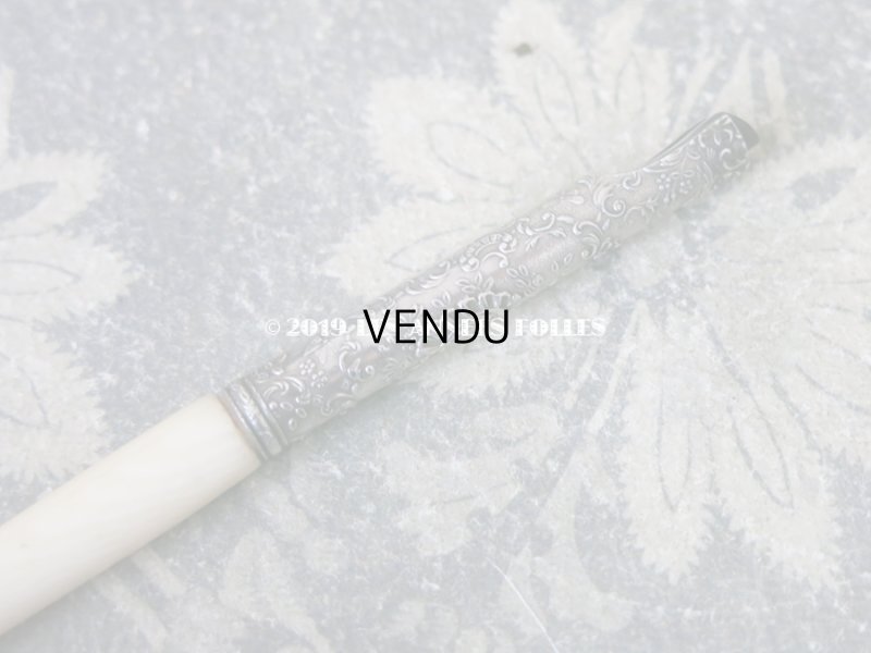 画像6: 1900年代 アンティーク ペン軸 ロカイユ装飾