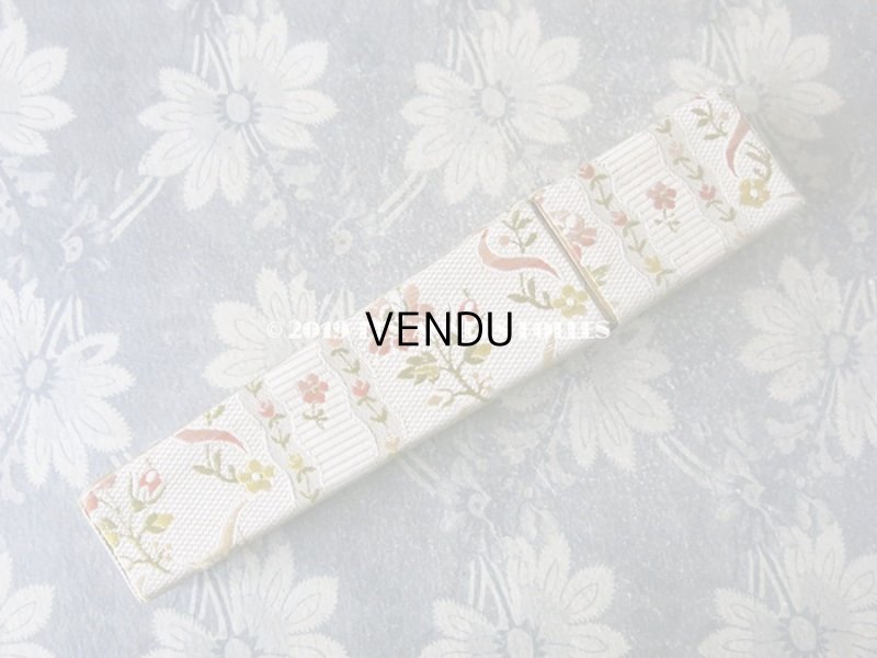 画像4: 19世紀末 アンティーク　メゾン 【 DUVELLEROY（デュヴェルロワ）】  のエヴァンタイユ（扇)のシルクボックス 花模様