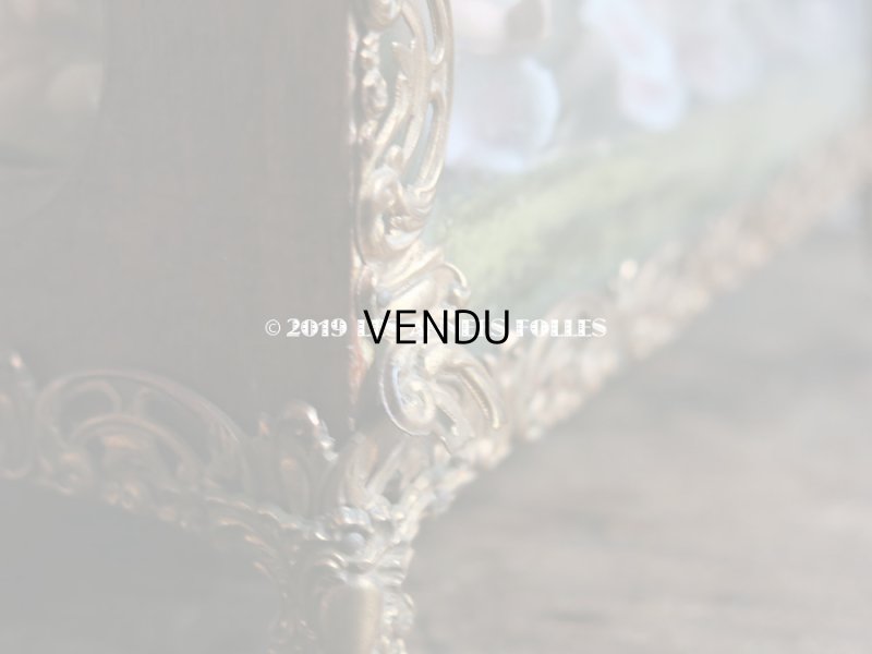 画像14: 19世紀末 アンティーク グローブ・ド・マリエ  ピンクのクッション＆ワックスフラワー 天使＆ロカイユ装飾のフレーム