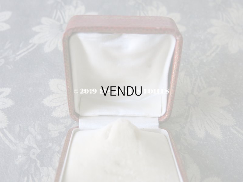 画像9: アンティーク ジュエリーボックス リボンとリーフのガーランド 金彩入り レンガ色 