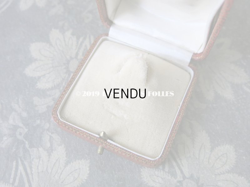 画像8: アンティーク ジュエリーボックス リボンとリーフのガーランド 金彩入り レンガ色 