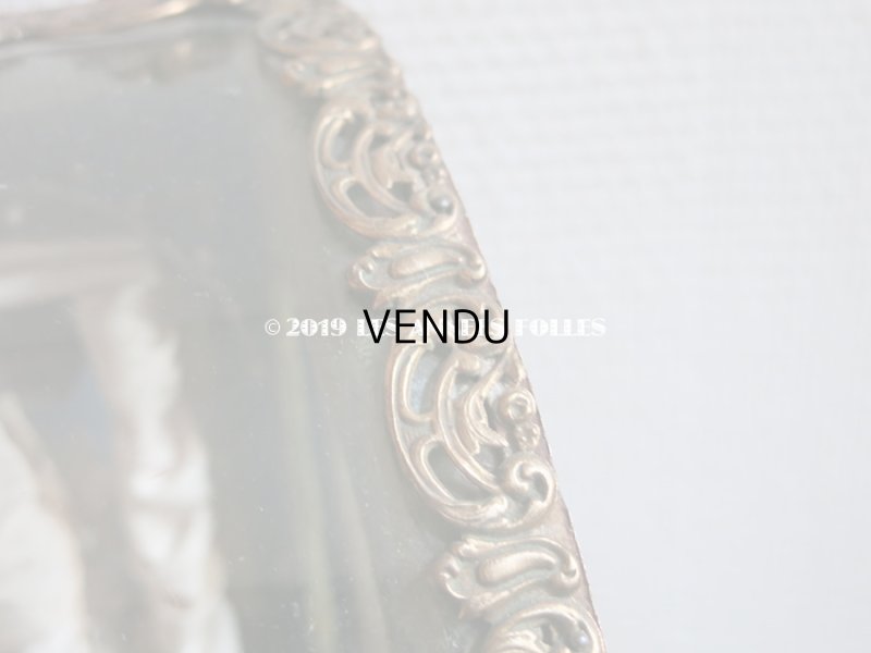 画像13: 19世紀末 アンティーク グローブ・ド・マリエ  ピンクのクッション＆ワックスフラワー 天使＆ロカイユ装飾のフレーム