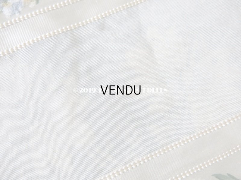 画像6: 19世紀 アンティーク シルク製 幅広リボン ベルベットの花模様 1.2m