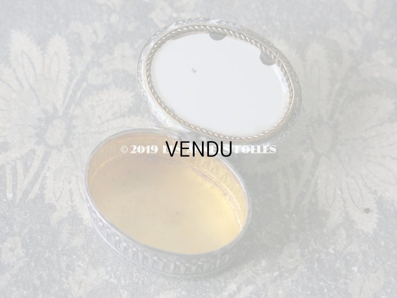 画像6: 1900年代　アンティーク パウダーケース 薔薇の花かご ローズバスケット