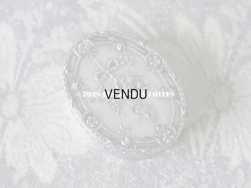 画像3: 1900年代　アンティーク パウダーケース 薔薇の花かご ローズバスケット