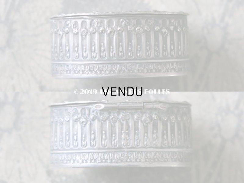 画像5: 1900年代　アンティーク パウダーケース 薔薇の花かご ローズバスケット