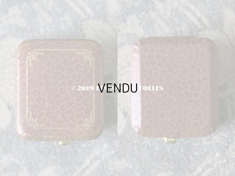 画像3: アンティーク ジュエリーボックス 金彩入り ピンクベージュ リングボックス