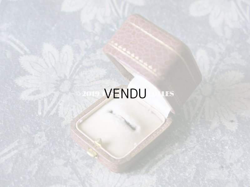 画像6: アンティーク ジュエリーボックス 金彩入り ピンクベージュ リングボックス