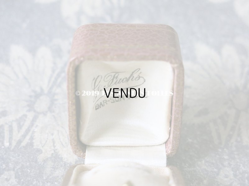 画像8: アンティーク ジュエリーボックス 金彩入り ピンクベージュ リングボックス