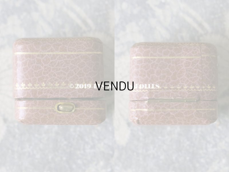 画像4: アンティーク ジュエリーボックス 金彩入り ピンクベージュ リングボックス