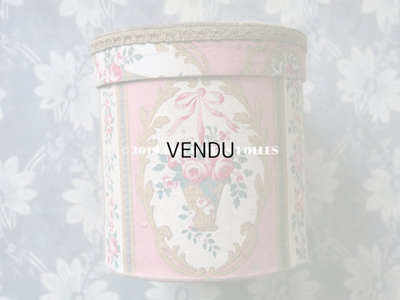 画像8: 1920年代 アンティーク 薔薇の花かご カルトナージュボックス